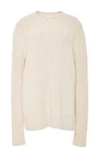 Adam Lippes Ribbed Silk Linen Pullover