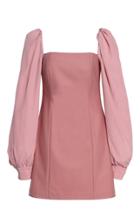Rokh Bishop Sleeve Crepe Mini Dress