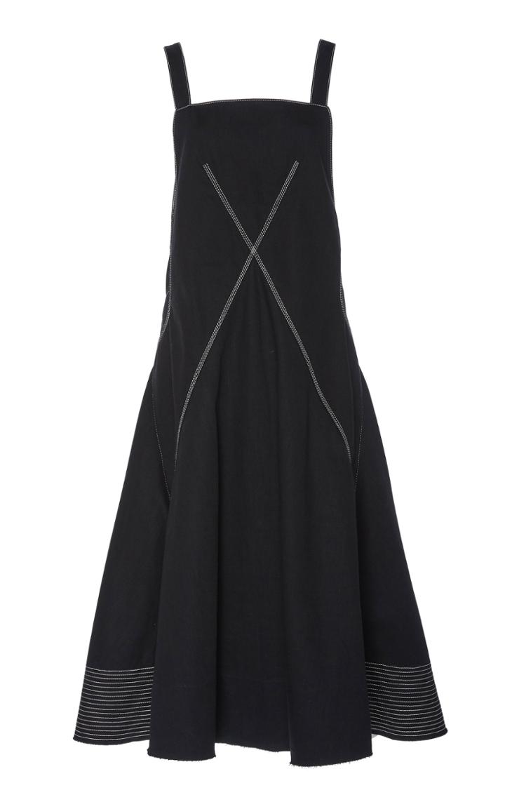 Proenza Schouler Embroidered Cotton-twill Midi Dress