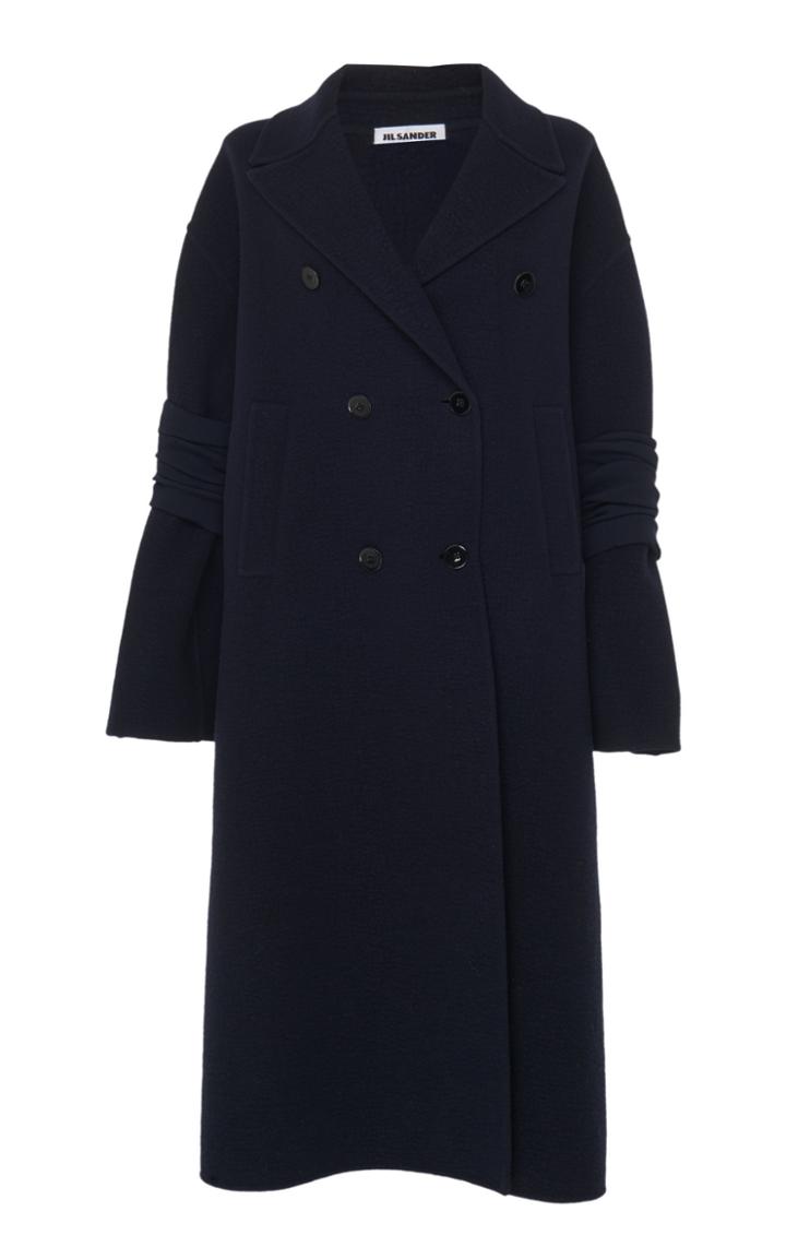 Jil Sander Fidenza Ruched Sleeve Coat