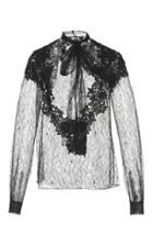Zuhair Murad Long Sleeve Chantilly Lace Blouse