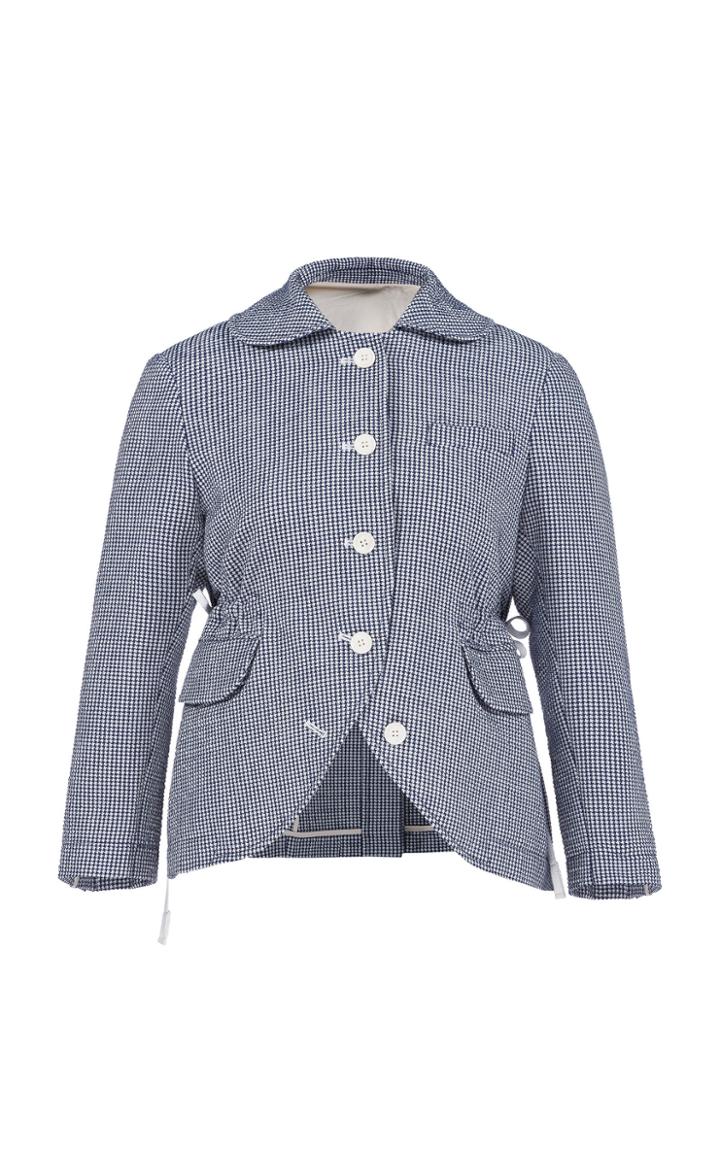 Bourie Curved Gingham Twill Jacket