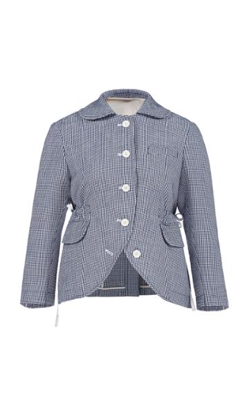 Bourie Curved Gingham Twill Jacket
