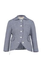 Bourie Curved Gingham Twill Jacket