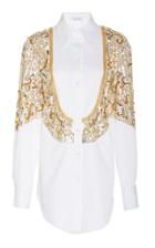 Prabal Gurung Sitapur Long Sleeve Collared Blouse