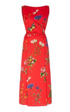 Moda Operandi Oscar De La Renta Printed Cady Dress Size: 0