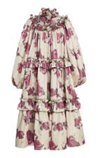 Marc Jacobs Tiered Floral-print Silk Dress
