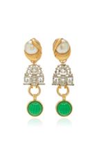 Lulu Frost One-of-a-kind Green Resin And Gold Drop Earring