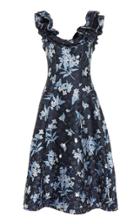 Delpozo Floral-printed Off-the-shoulder Dress