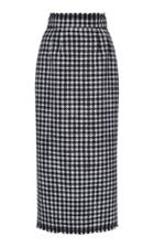 Dolce & Gabbana Houndstooth Wool Midi Skirt