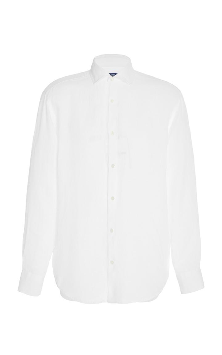 Frescobol Carioca Slim-fit Linen Button-up Shirt Size: M