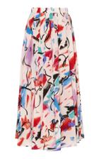 Moda Operandi Soonil Multi Printed Pleated Skirt Size: 0