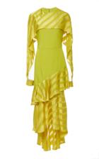 Christian Siriano Capelet Sleeve Faille Dress