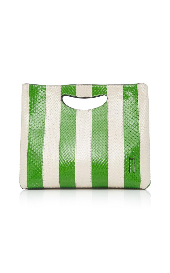 Hayward Shiny Python Stripes Basket Bag