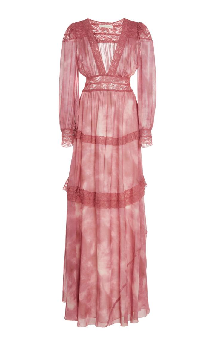 Loveshackfancy Cyerena Tiered Silk Dress