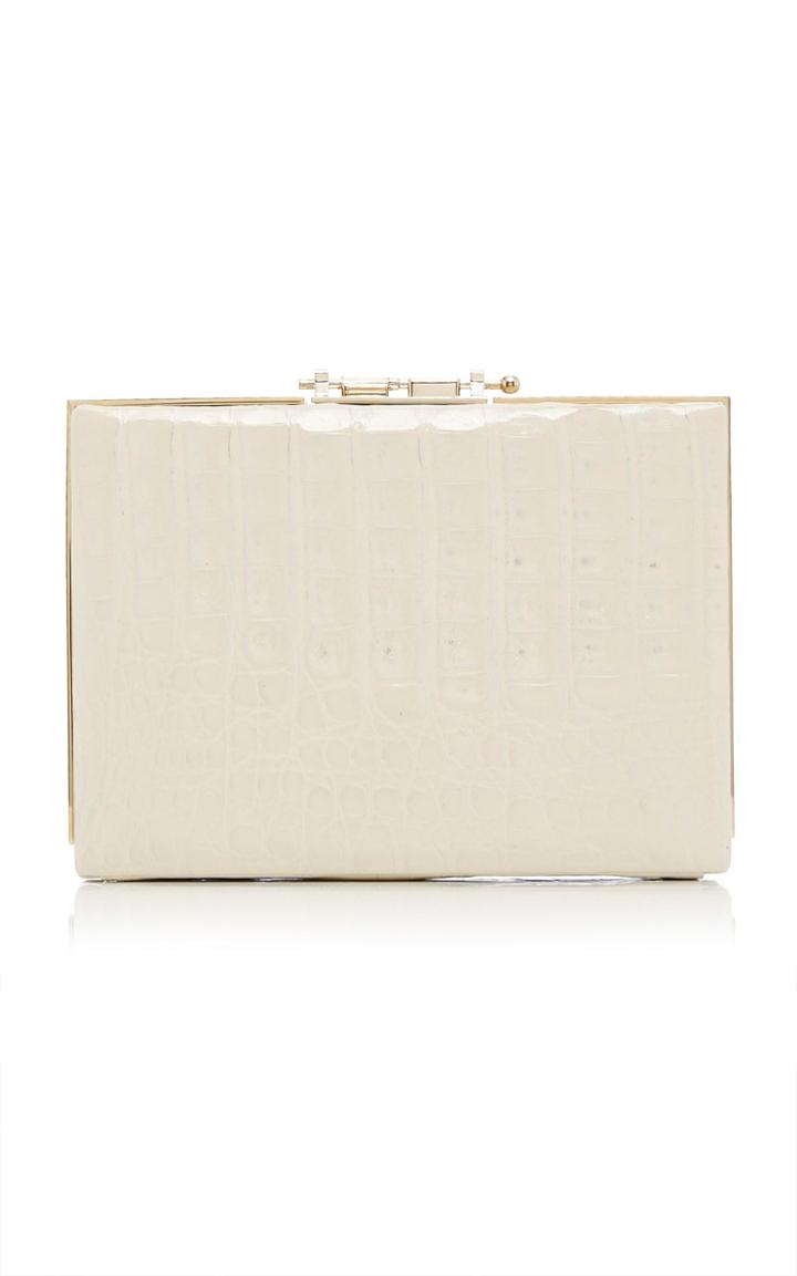 M2malletier M'o Exclusive Crocodile Box Clutch
