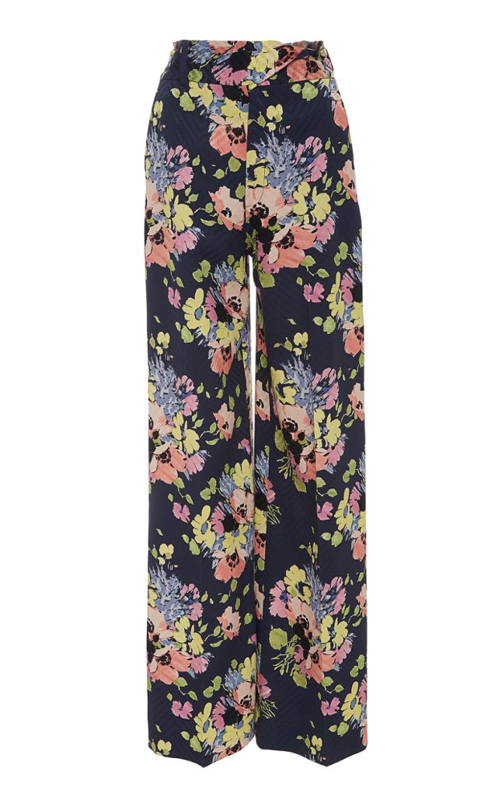 Jill Stuart Kelsey Floral Herringbone Pant