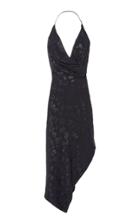 Cushnie Halter Cowl Neck Jacquard Dress