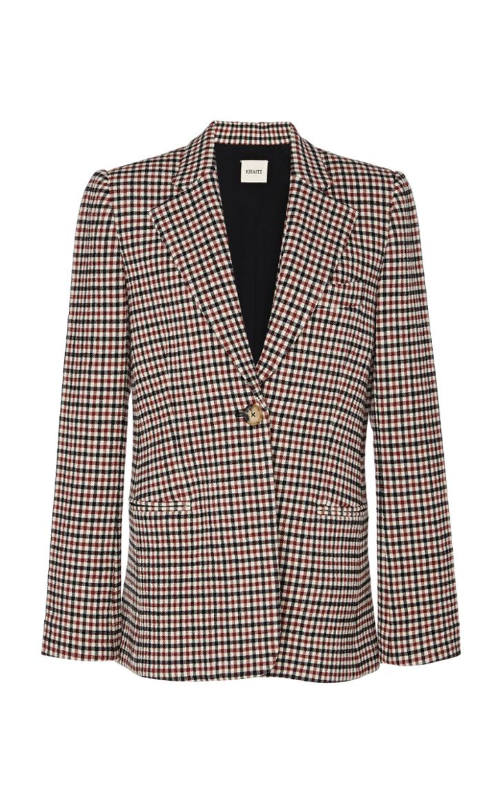 Khaite Vera Checked Wool-blend Blazer