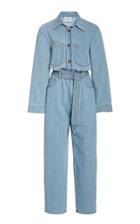 Nanushka Lennon Belted Denim Jumpsuit