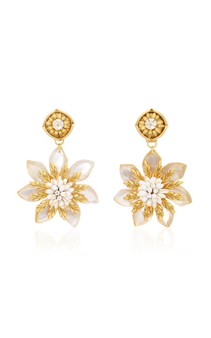 Brinker & Eliza Serenade 24k Gold-plated Mother Of Pearl Earrings