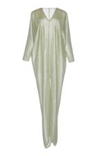 Alberta Ferretti Silk Lame Caftan Maxi
