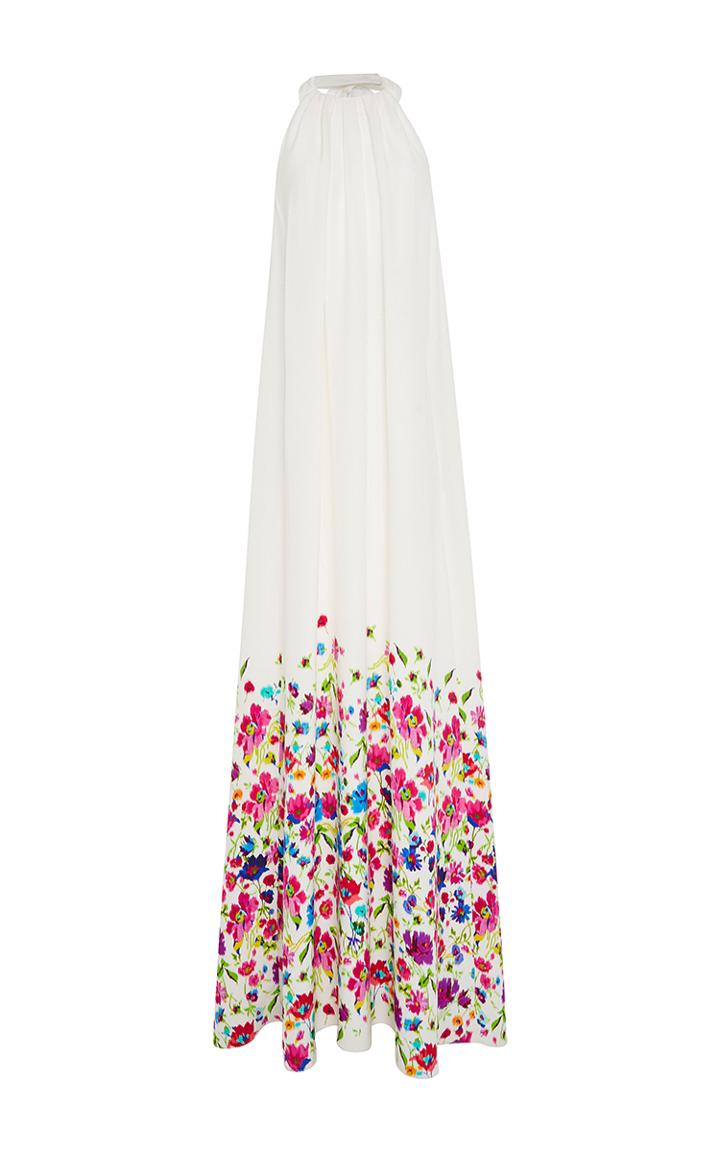 Oscar De La Renta Floral Maxi Dress