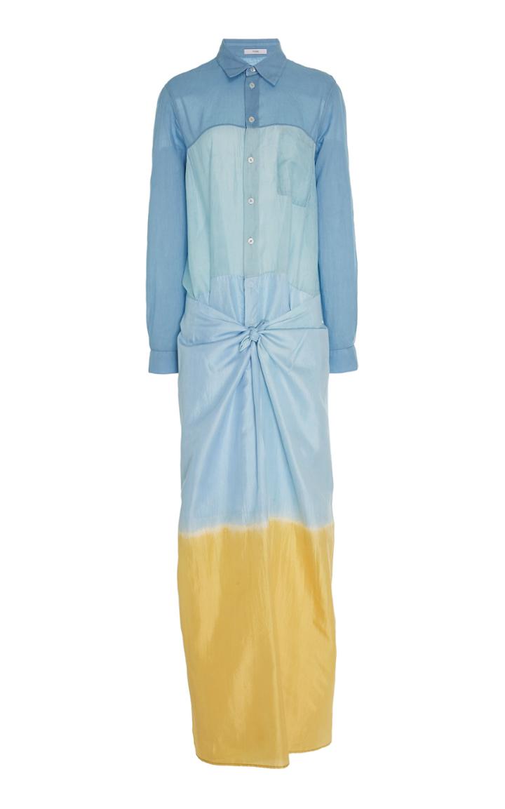 Tome Patchwork Wrap Cotton Maxi Dress