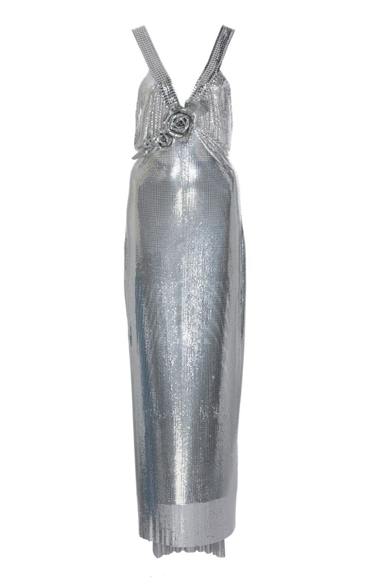 Paco Rabanne Metal Mesh V-neck Dress