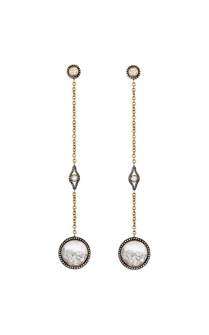 Moritz Glik Diamond Long Kaleidoscope Shaker Earrings