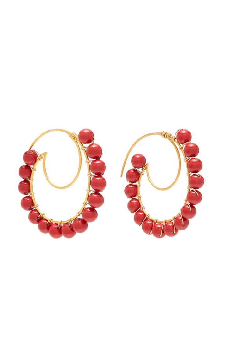 Beck Jewels Lune 14k Gold-vermeil Swarovski Pearl Earrings