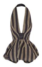 Moda Operandi Maticevski Predicate Striped Cotton-blend Top Size: 8