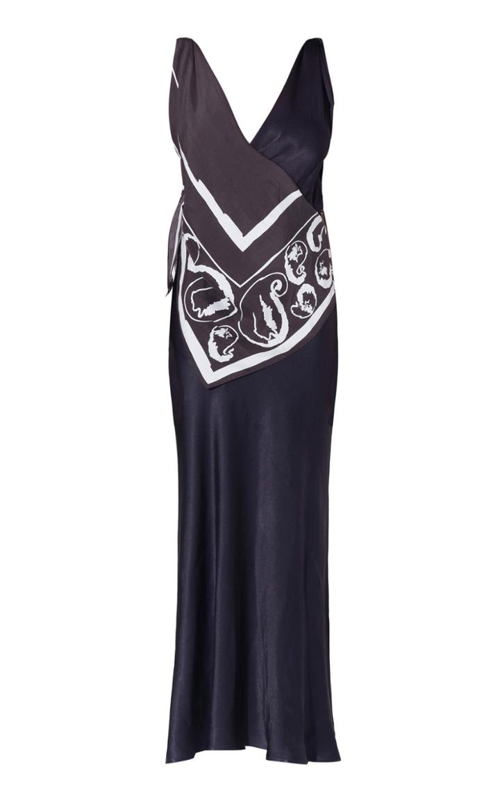 Wynn Hamlyn Exclusive Scarf-detailed Satin Gown