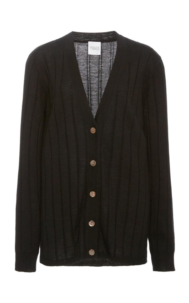 Moda Operandi Madeleine Thompson Civni Ribbed-knit Cashmere Cardigan Size: M