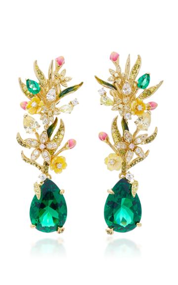 Anabela Chan Exclusive Posie 18k Yellow Gold Multi-stone Earrings