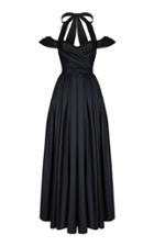 Rasario Halterneck Silk And Crepe Gown