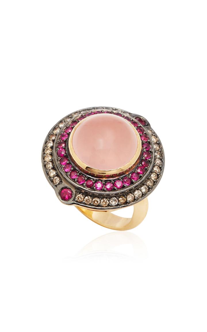 Dorion Soares 18k Gold And Pink Quartz Ring