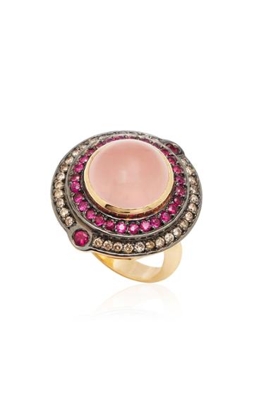 Dorion Soares 18k Gold And Pink Quartz Ring