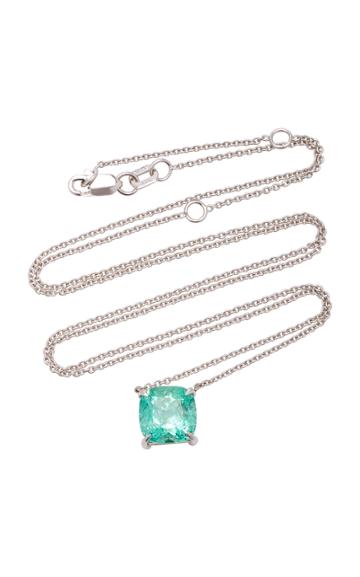 Maria Jose Jewelry 14k White Gold And Emerald Necklace