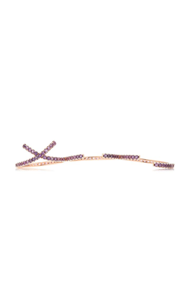 Runa Virgo 9k Gold Amethyst Triple Ring