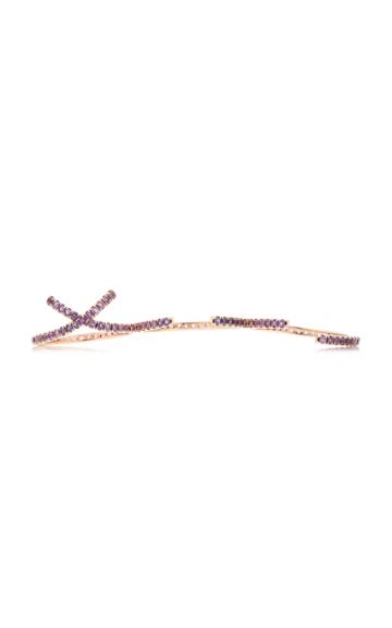 Runa Virgo 9k Gold Amethyst Triple Ring