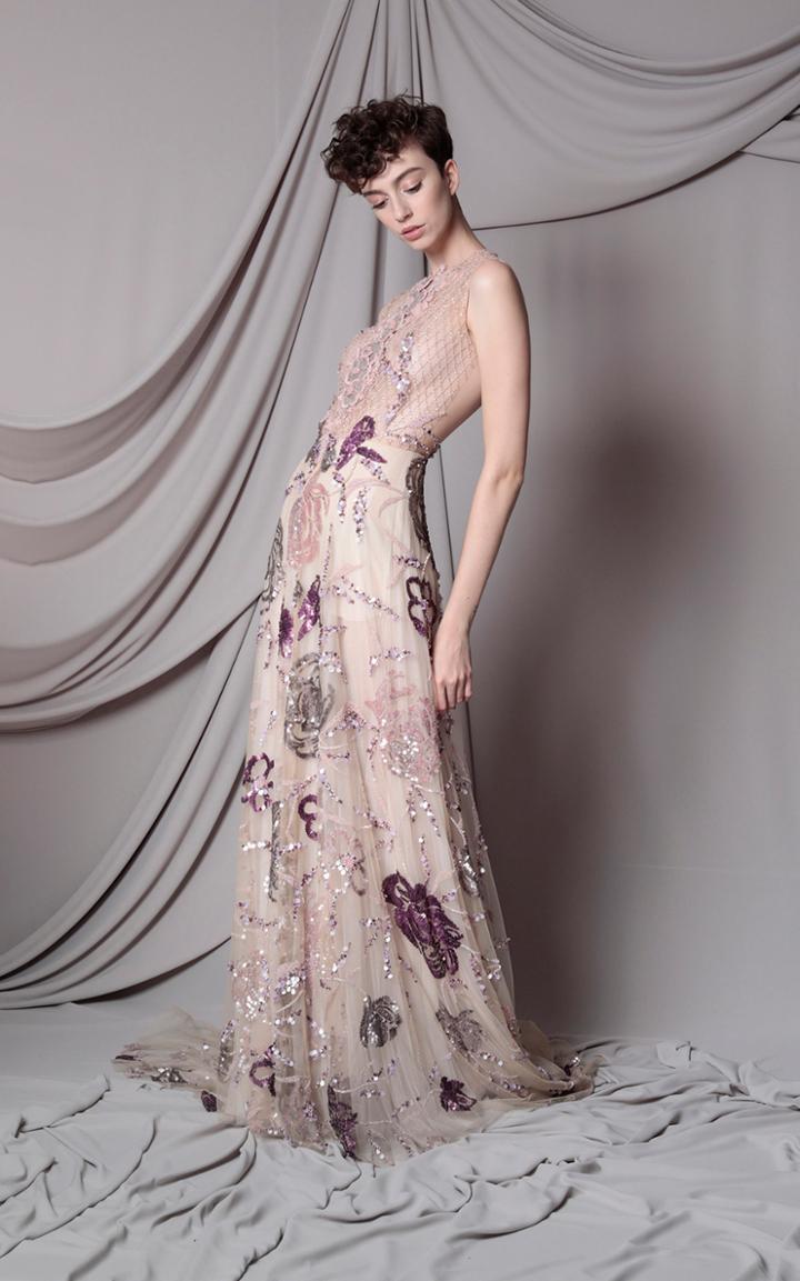 Moda Operandi Marco & Maria Sleeveless Tulle Nude Effect Dress Size: 2
