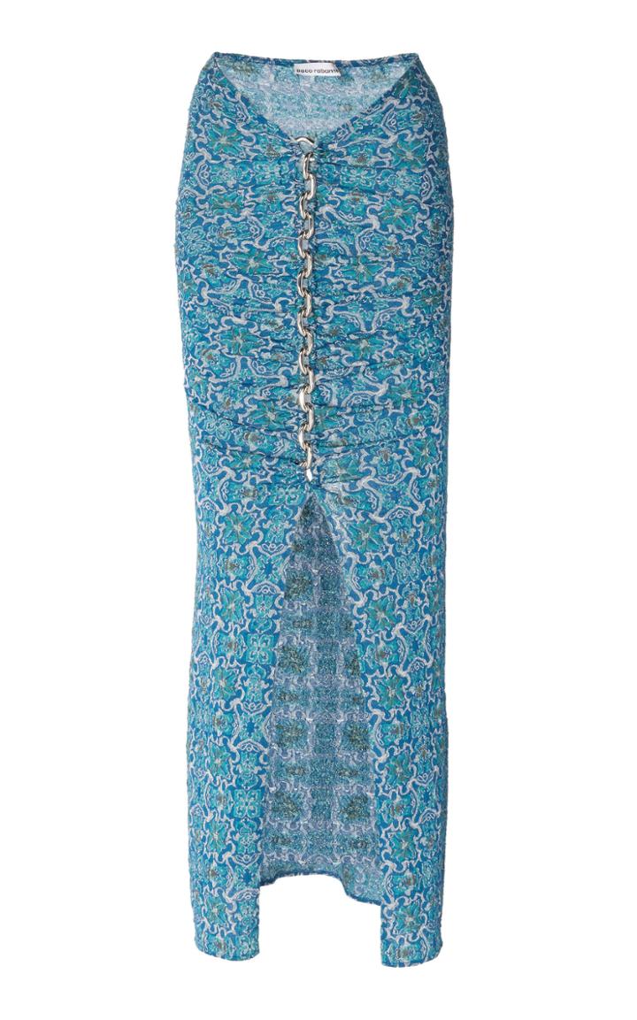 Paco Rabanne High-rise Buttoned Crepe Midi Skirt