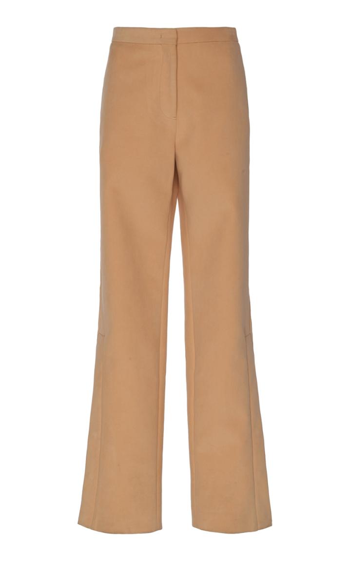 Jil Sander Slit-detailed Crepe Straight-leg Pants
