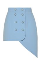 Moda Operandi George Keburia Asymmetric Button-detailed Crepe Skirt Size: S