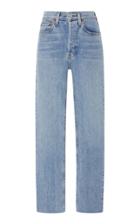 Re/done Cropped High-rise Straight-leg Jeans