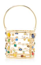 Rosantica Django Gold-tone Brass Crystal Clutch