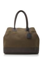 Grey New York Grey New England New England Panama Leather-trimmed Canvas Tote