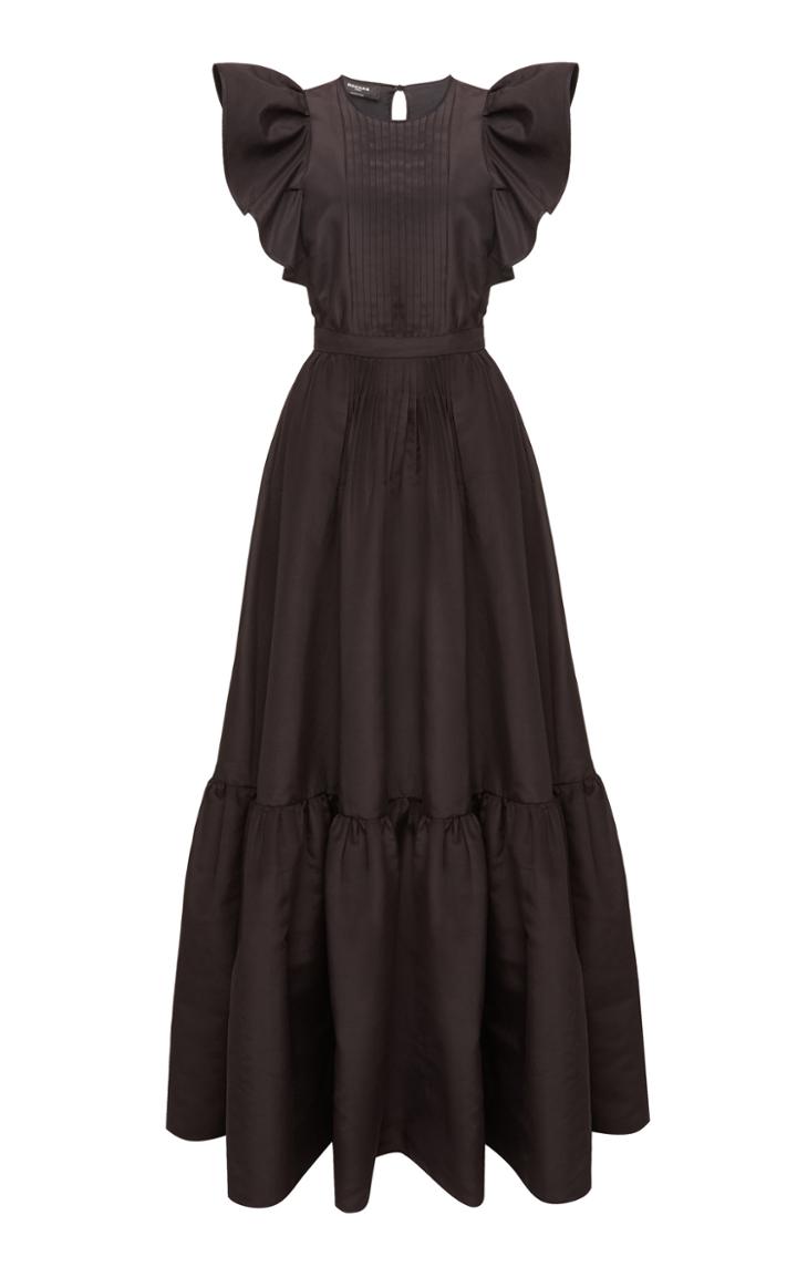 Rochas Onice Ruffle Sleeve Gown