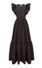 Rochas Onice Ruffle Sleeve Gown